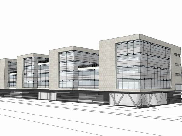 Sketchup办公模型|多层办公，现代风格