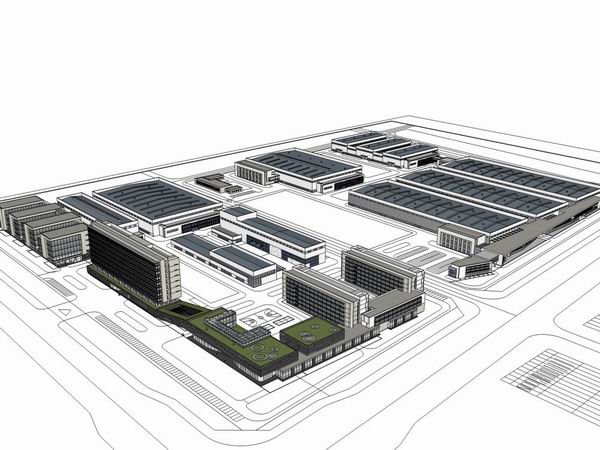 Sketchup办公模型|多层办公，现代风格