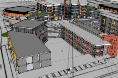 Sketchup学校模型|多层小学学校，校园教育建筑，现代风格-BIM建筑网