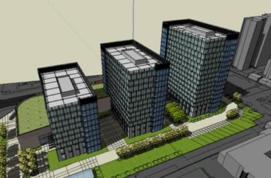 Sketchup办公模型|多层办公楼，现代风格-BIM建筑网