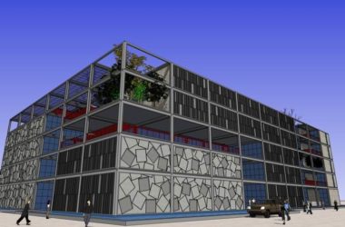 Sketchup办公模型|多层办公楼，现代风格-BIM建筑网