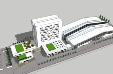 Sketchup办公模型|多层坡地办公楼，现代风格-BIM建筑网