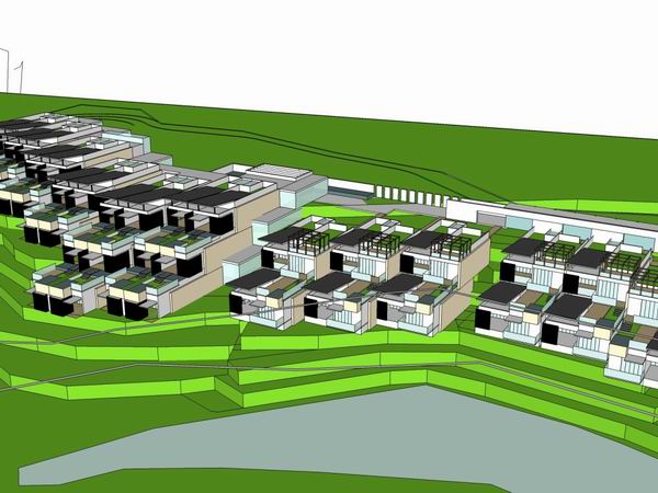 Sketchup酒店模型|多层宁波力隆山庄规划，度假酒店，现代风格
