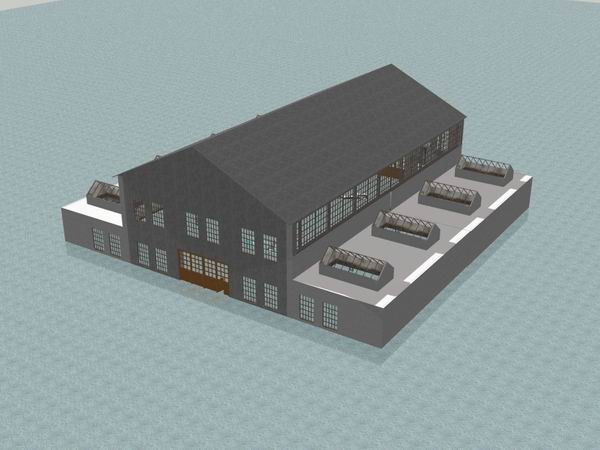 Sketchu工业厂房|多层仓库，工业工厂厂房，古典风格