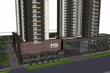 Sketchup住宅模型|高层住宅，底层商业，现代风格-BIM建筑网