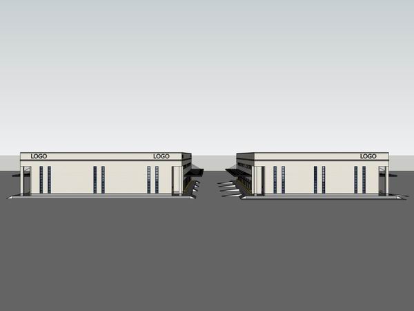 Sketchu工业厂房|多层物流仓库，工业工厂厂房，现代风格