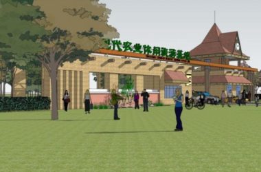 Sketchup景观模型|旅游景区景观，古典风格-BIM建筑网