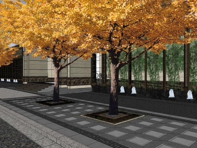 Sketchup景观模型|会所景观，中式风格，中式会所景观