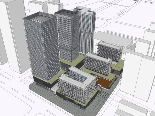 Sketchup综合体模型|超高层综合体，办公楼，底层商业，酒店，公寓，现代风格