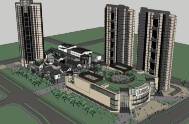 Sketchup综合体模型|多高层综合体，办公楼，商业，住宅，公寓，现代风格-BIM建筑网