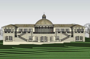 Sketchup商业模型|餐饮中心，商业，古典风格-BIM建筑网