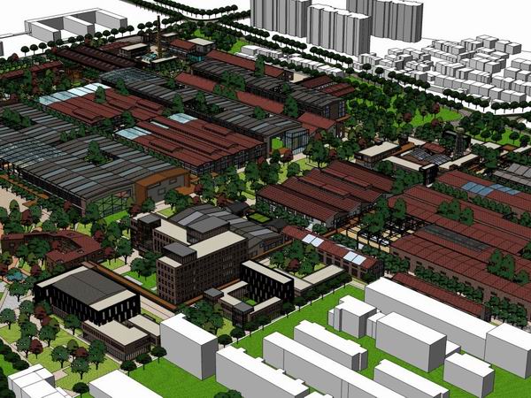 Sketchu工业厂房|多层厂房改造规划，工业工厂厂区，公建，现代风格