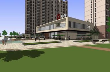 Sketchup住宅模型|高层住宅，小区会所，现代风格-BIM建筑网