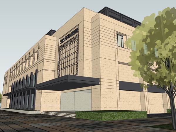 Sketchup办公模型|多层办公楼，公建，现代风格