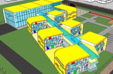 Sketchup学校模型|多层幼儿园学校，校园教育建筑，现代风格-BIM建筑网