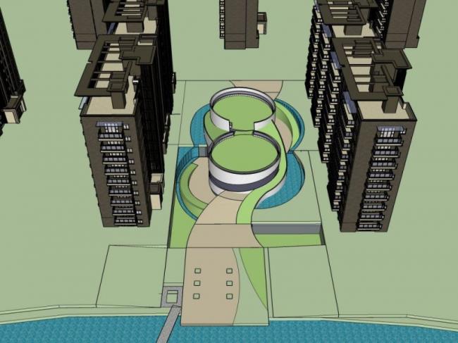 Sketchup住宅模型|小高层住宅，居住建筑，古典风格