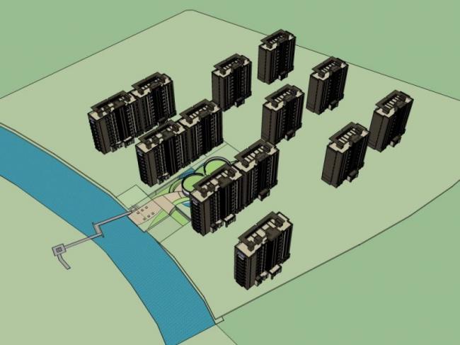 Sketchup住宅模型|小高层住宅，居住建筑，古典风格