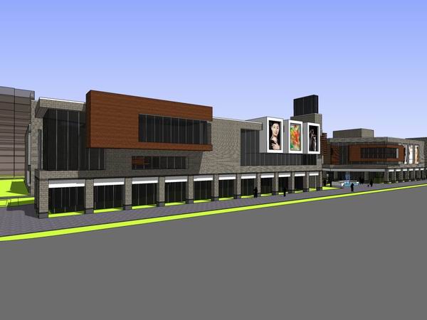 Sketchup商业模型|多层商业建筑，现代风格