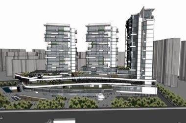 Sketchup综合体模型|多高层综合体，上海普陀区海松大厦，办公楼，商业，现代风格-BIM建筑网