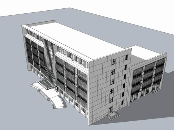 Sketchup医院模型|多层医院，医疗，公建，现代风格