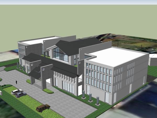 Sketchup商业模型|多层餐厅食堂，商业，现代风格