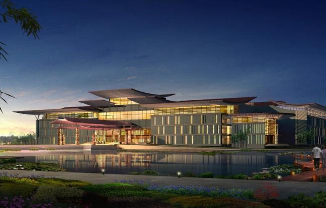 Sketchup商业模型|多层休闲商业会所,公建,现代中式风格-BIM建筑网