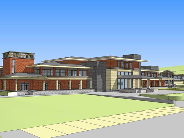 Sketchup酒店模型|多层乌海酒店，会所，公建，古典风格