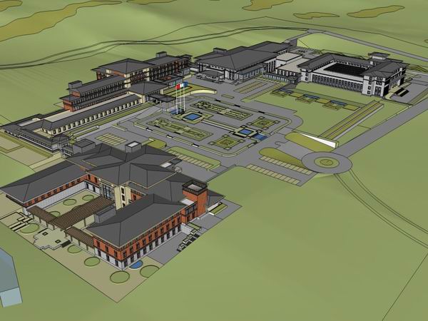 Sketchup酒店模型|多层乌海酒店，会所，公建，古典风格