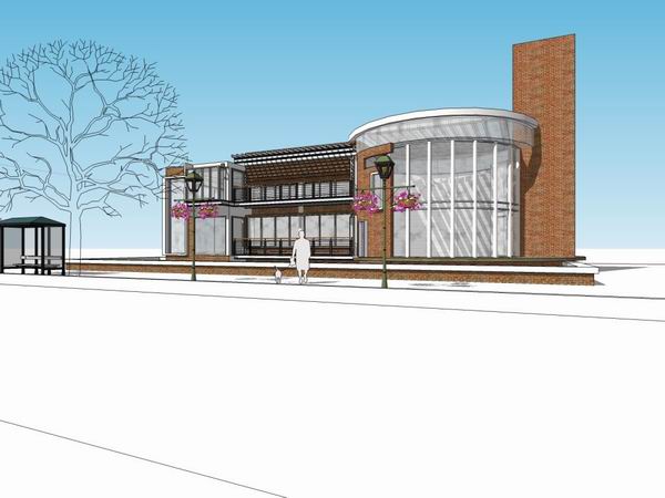 Sketchup住宅模型|多层售楼处，住宅，现代风格