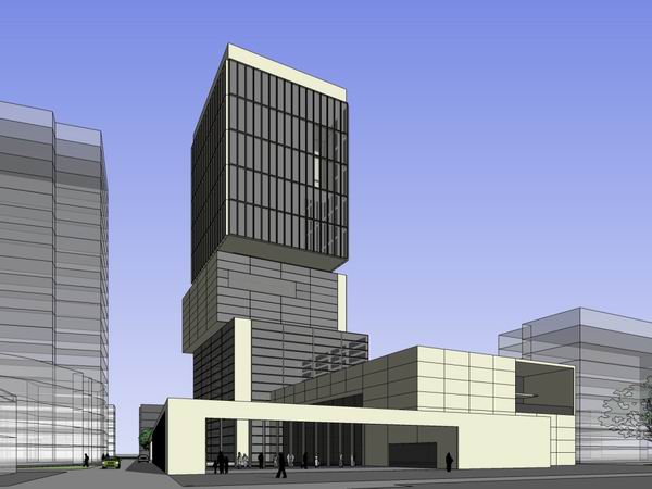 Sketchup医院模型|多高层医院，医疗，现代风格