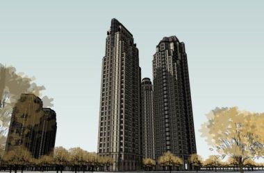 Sketchup住宅模型|高层住宅，会所，商业街，古典风格-BIM建筑网