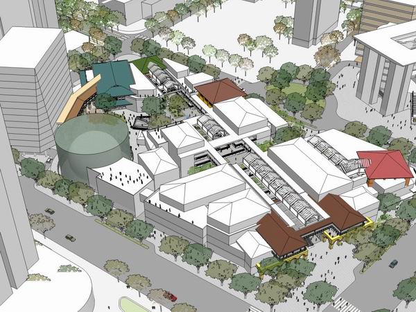 Sketchup商业模型|多层商业街，公建，现代风格