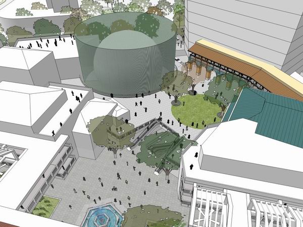 Sketchup商业模型|多层商业街，公建，现代风格