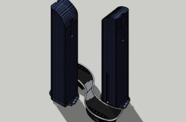Sketchup办公模型|超高层办公楼，现代风格-BIM建筑网