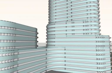 Sketchup住宅模型|超高层住宅，底层商业，现代风格-BIM建筑网