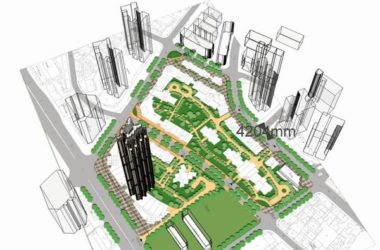 Sketchup办公模型|超高层办公楼，古典风格-BIM建筑网