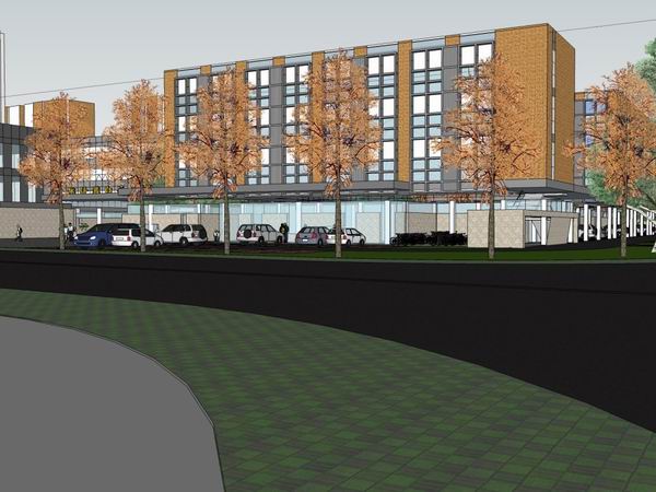 Sketchup学校模型|多层集什港白岳小学学校，校园教育建筑，公建，现代风格