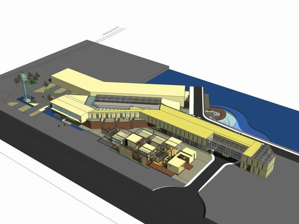 Sketchup商业模型|多层商业建筑，现代风格