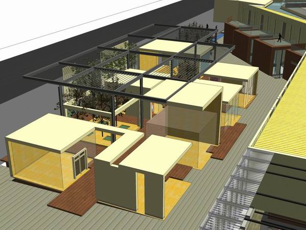 Sketchup商业模型|多层商业建筑，现代风格