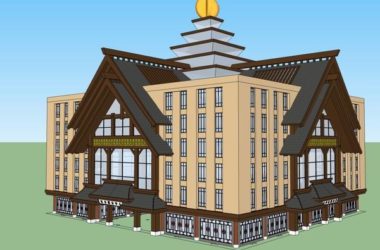 Sketchup商业模型|多层商业建筑，会所，古典风格-BIM建筑网