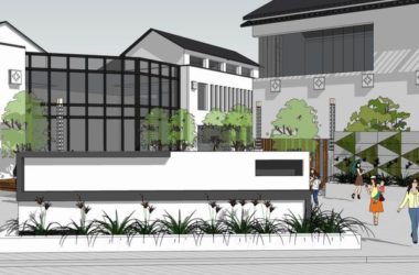 Sketchup商业模型|多层商业街，现代中式风格-BIM建筑网