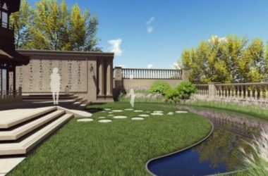 Sketchup景观模型|别墅景观，古典风格-BIM建筑网