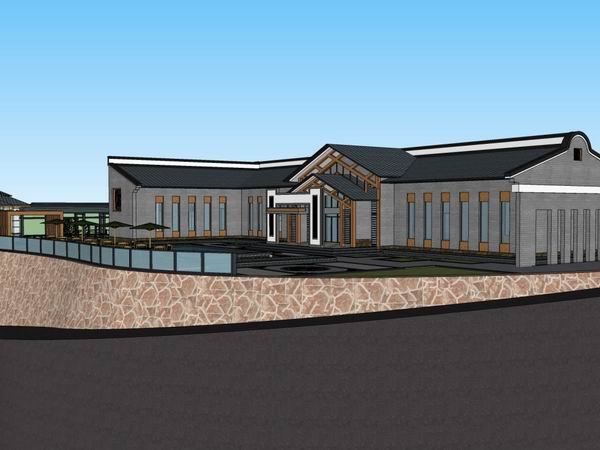 Sketchup住宅模型|多层山顶会所，住宅，中式风格