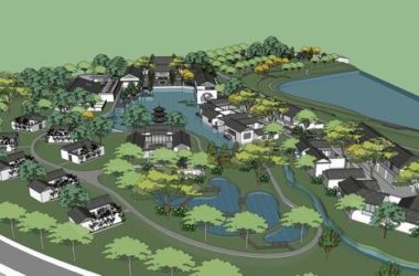 Sketchup文化模型|多层园林博览会，文化建筑，中式风格-BIM建筑网