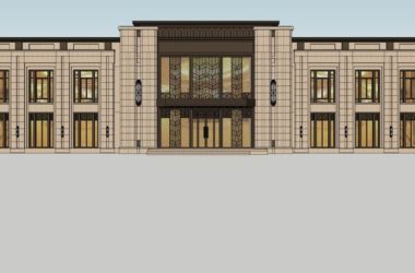 Sketchup住宅模型|多屋会所方案，住宅，古典风格-BIM建筑网