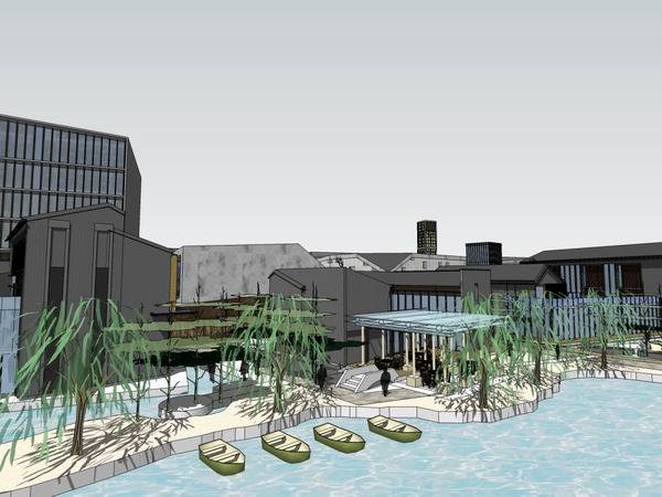 Sketchup商业模型|多层商业街，古典风格