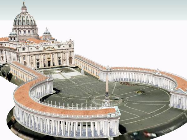 Sketchup文化模型|多层教堂，文化建筑，古典风格