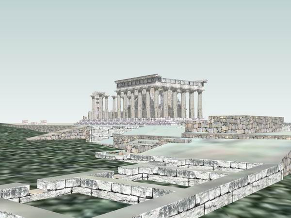 Sketchup古建筑模型|雅典娜神殿，古典风格，古建