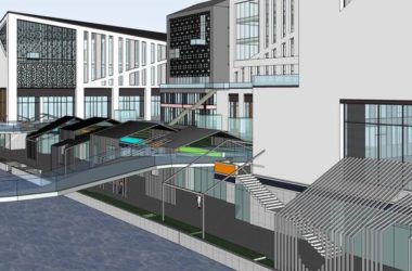 Sketchup商业模型|多层商业街，现代中式风格-BIM建筑网