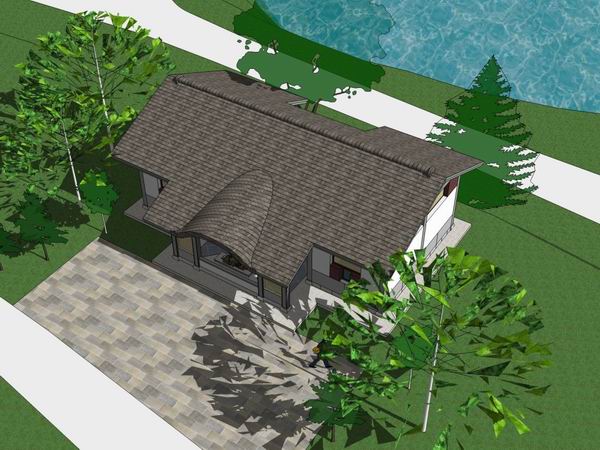 Sketchup小品模型|公共厕所，公厕，古典风格，小品